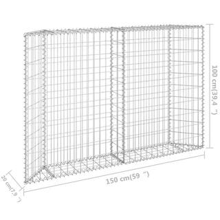 cenadinz 59.1 in. x 7.9 in. x 39.4 in.Steel Trapezium Gabion Raised Bed H-D0102HX6WZT