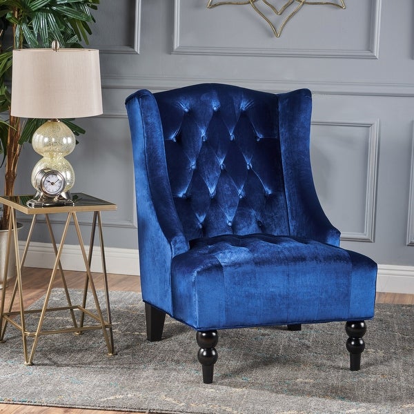 Toddman High-Back Velvet Club Chair by Christopher Knight Home