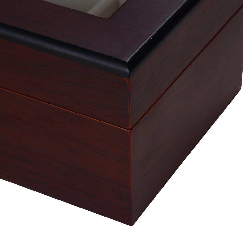 Yescom Wood Watch Display Case 6-Slot Matte Finish