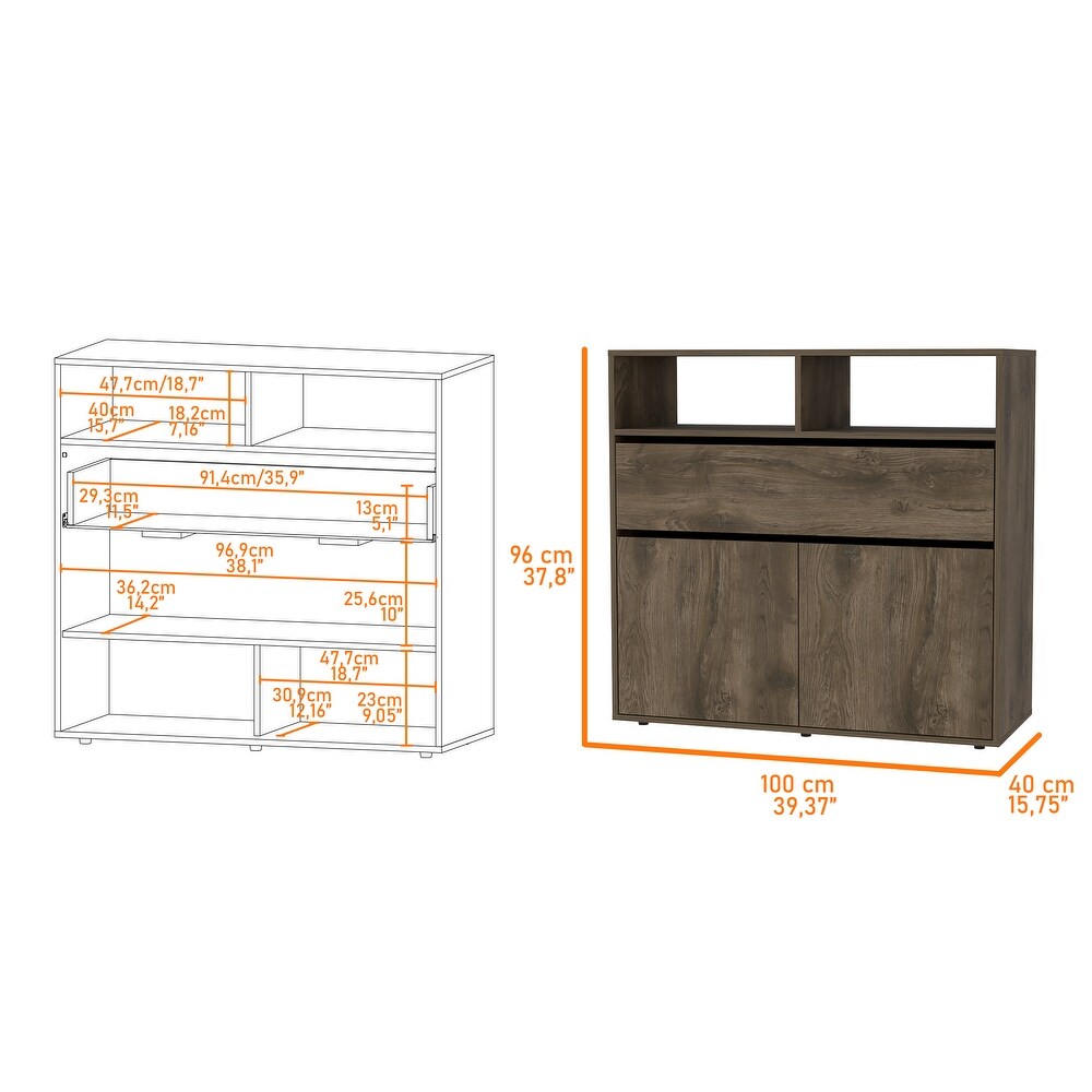 Simplicity 1 Drawer 2 Shelf 1 Cabinet Dresser  Modern Storage Cabinet  Superior Top  Storage Dressers Organizer for Bedroom