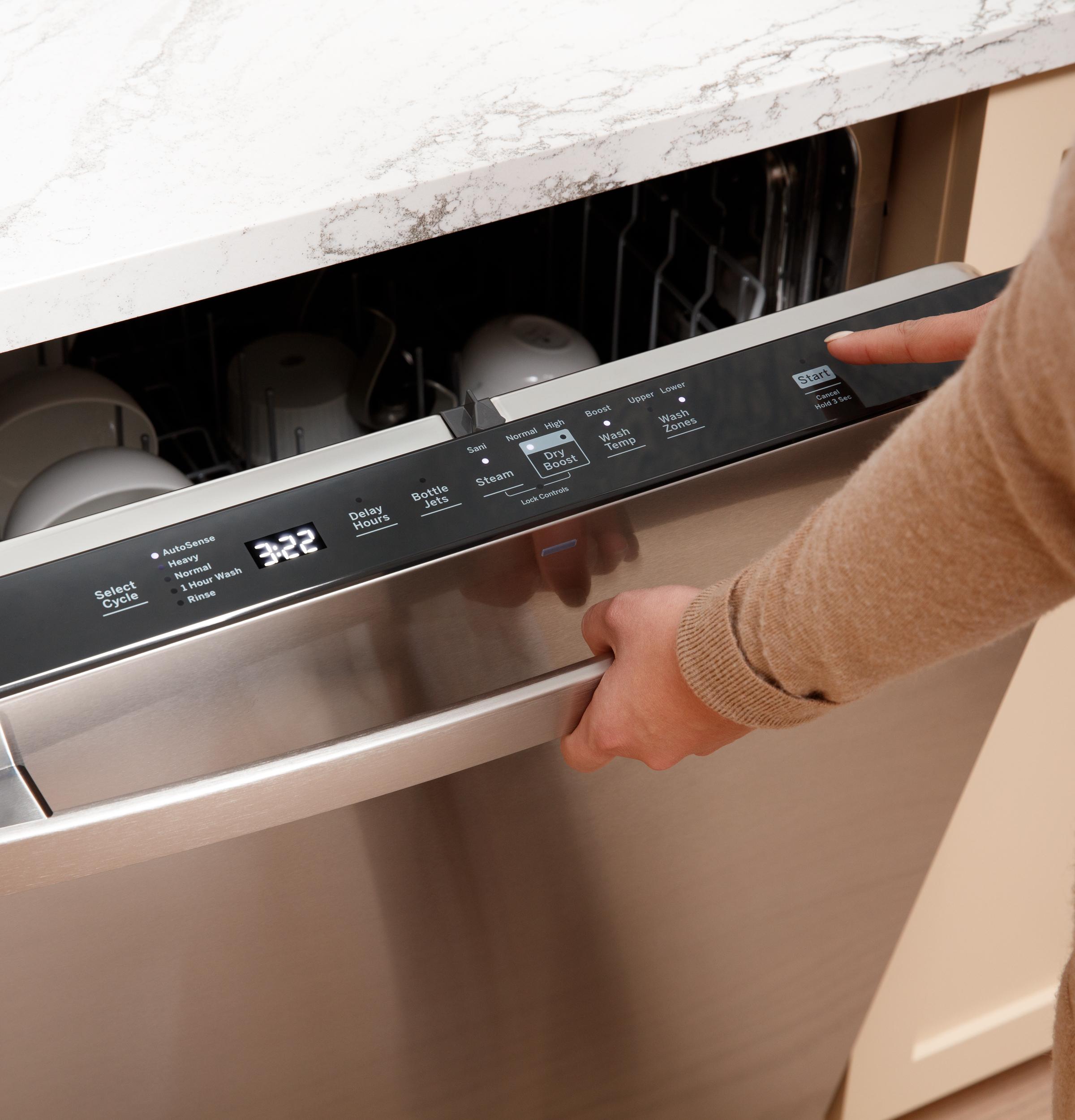 Ge Appliances GDT650SMVES Ge® Fingerprint Resistant Top Control With Stainless Steel Interior Dishwasher With Sanitize Cycle