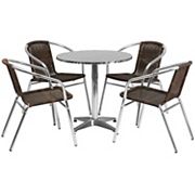 Flash Furniture Round Bistro Indoor / Outdoor Table and Chair 5-piece Set