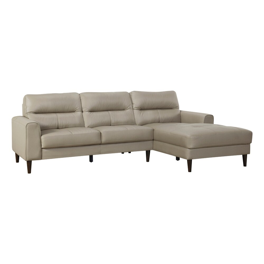Dakota Leather Match Living Room 2 Piece Sectional with Right Chaise