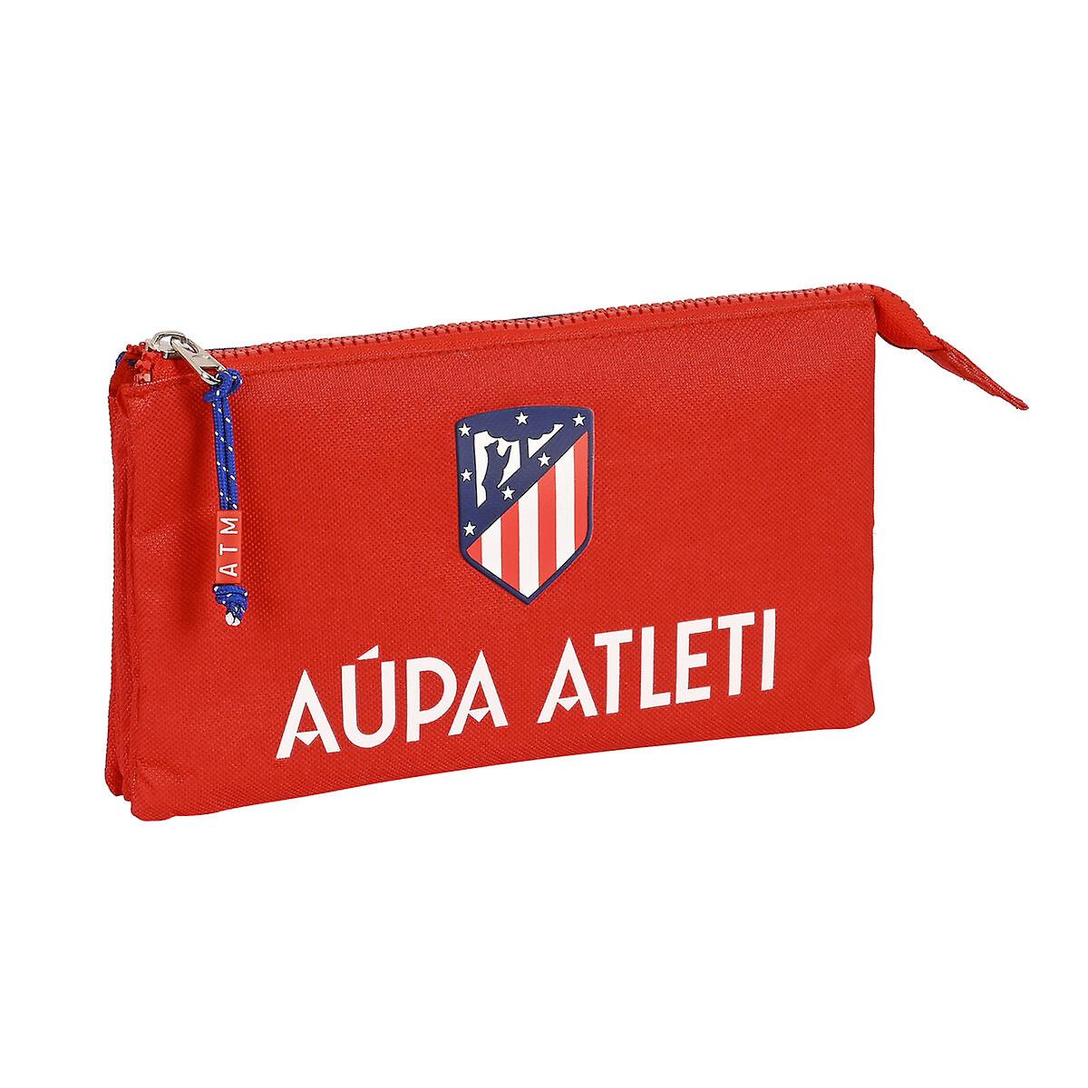 Trousse Fourre-Tout Triple Atlético Madrid Rouge Blue marine (22 x 12 x 3 cm)