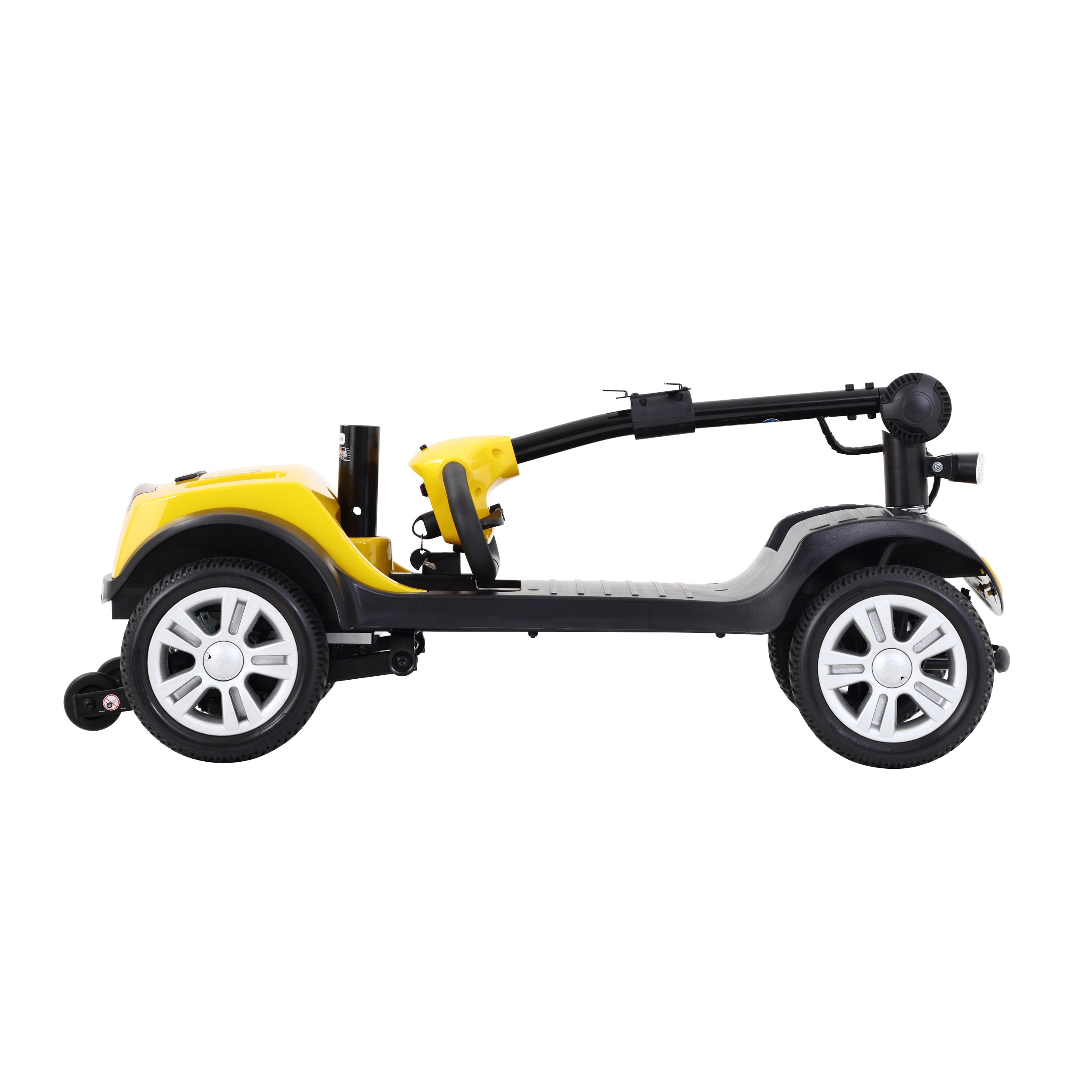 Beautops Four wheels Compact Travel Foldable Outdoor Electric Power Mobility Scooter for Adult with LED Lights - Yellow