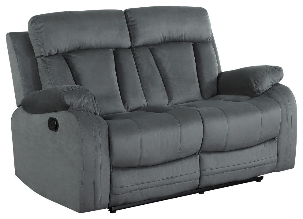 Axel Contemporary Microfiber Recliner 2 Piece Set   Transitional   Living Room Furniture Sets   by Luxuriant Furniture  Houzz