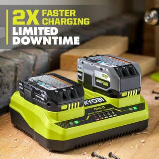 Ryobi ONE+ 18V HIGH PERFORMANCE Kit w (2) 4.0 Ah Batteries 2.0 Ah Battery 2-Port Charger  (4) FREE ONE+ HP Batteries PSK023-PBP2004-PBP2004