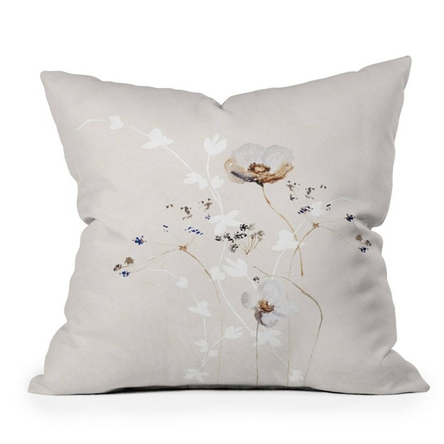 Monika Strigel Japanese Ikebana Square Throw Pillow Deny Designs