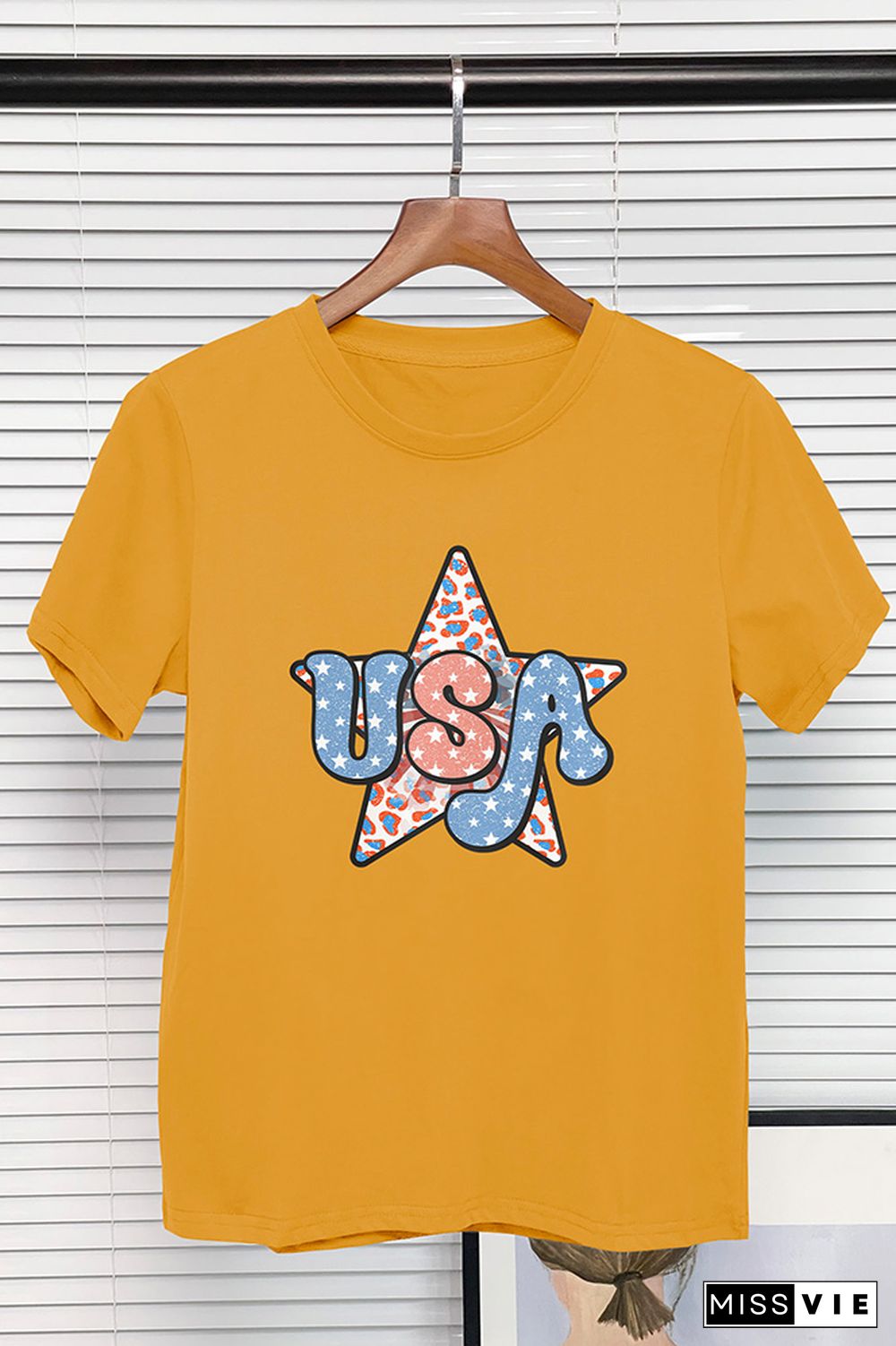 Independence Day USA Star Graphic Tee