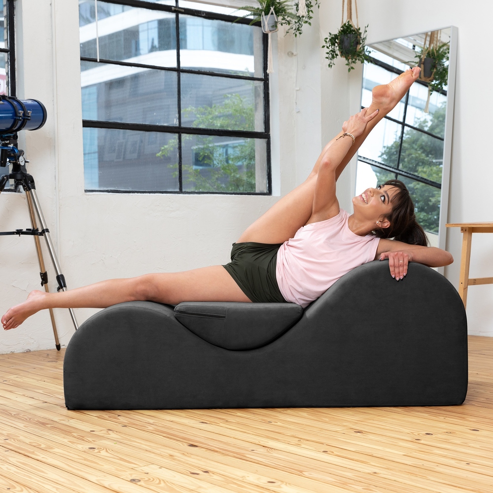 Avana Luvu Lounger   Chaise Lounge Chair for Yoga  Exercise  Stretching  Massage and More   High Density Foam Core