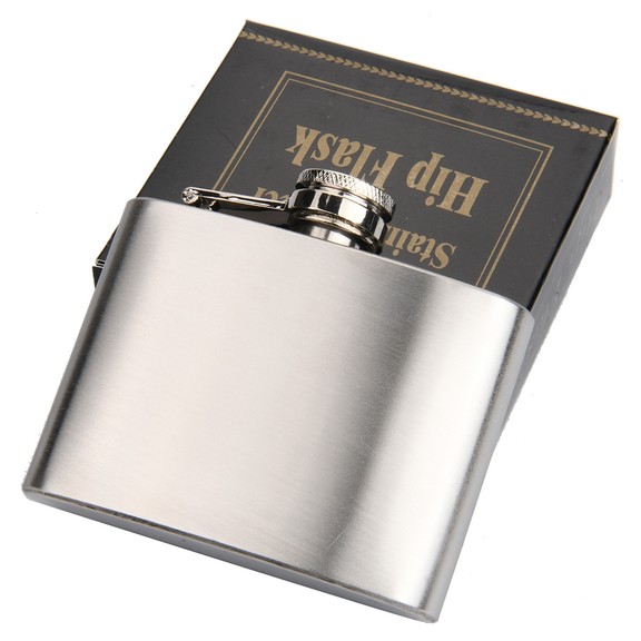 Aspire Blank 4 Ounce Hip Flask  3.75 W x 3.35 H