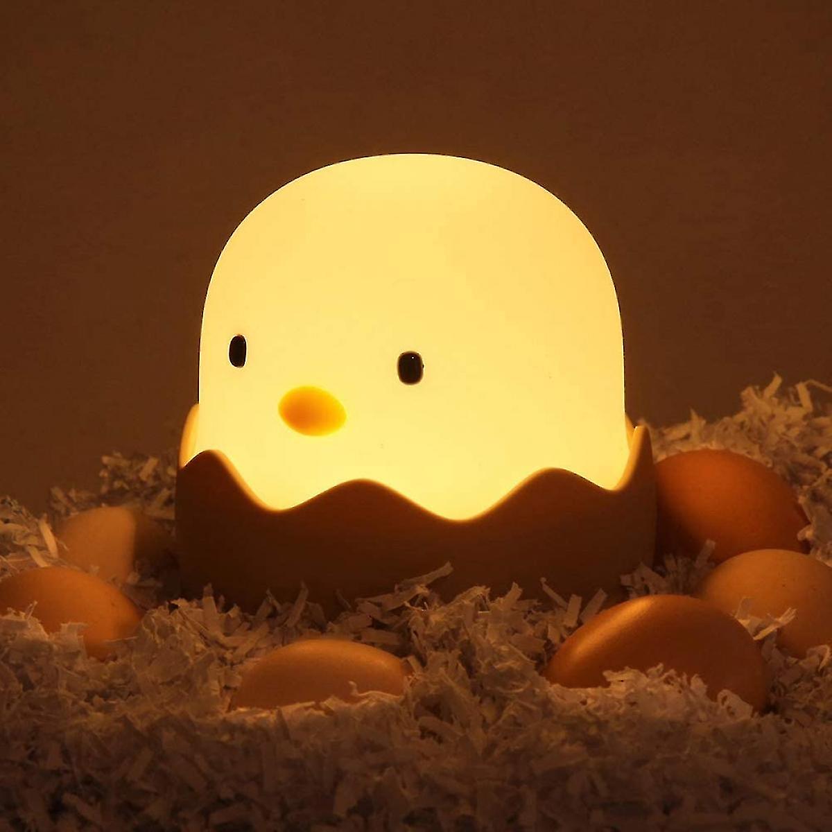 Led Kids Night Light， Cute Warm Egg Soft Silicone Baby Nursery Lamp-usb Rechargeable， Color Temperature and Brightness Adjustable Nursing Light， Tumbler