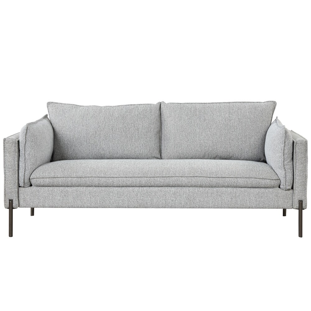 3 Seat Linen Fabric Upholstered Couch Sofa