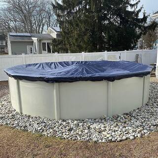 Winter Block 15 ft. Premium Round Winter Pool Cover for Above-Ground Pool Installation Hardware Included WCP15R