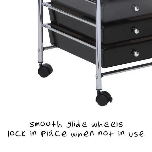 Honey Can Do 10 Drawer Shaded Rolling Storage Cart