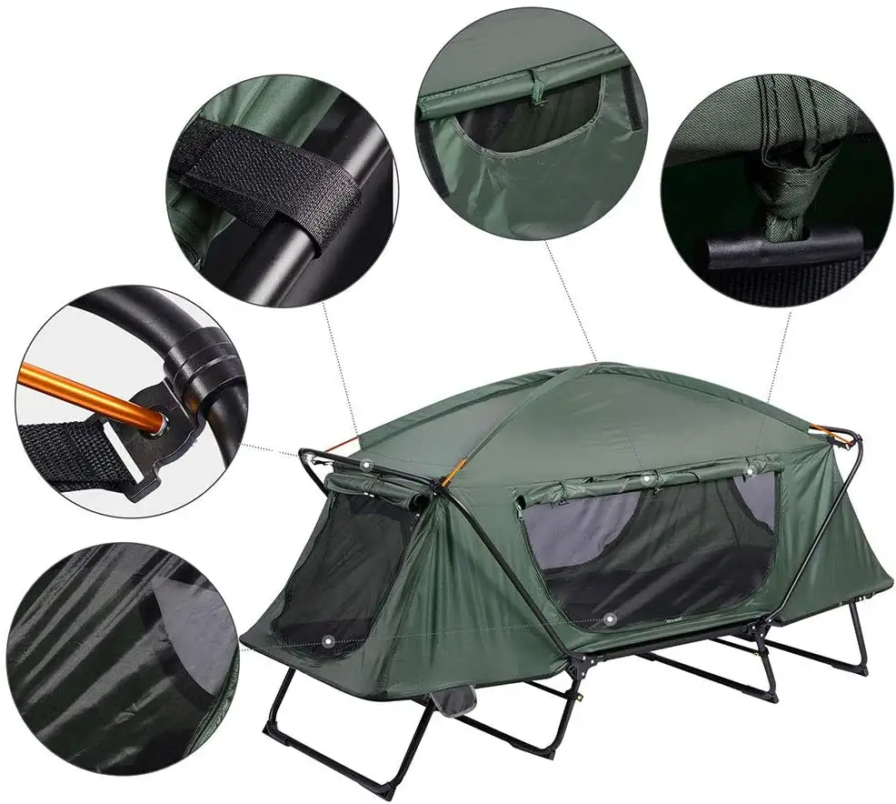 High Quality Automatic Portable Smart Tent Off Ground Above Ground Waterproof Foldable Outdoor Camping Sleeping Bed Tents Costs