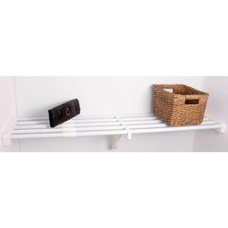 EZ Shelf 28 in. - 48 in. Expandable Small Shelf in White EZS-SW48