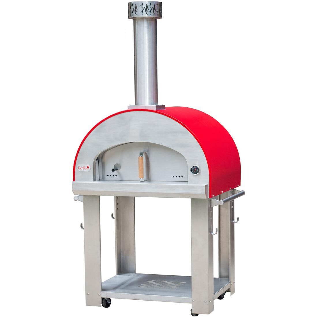 Bella Grande 32-Inch Outdoor Wood-Fired Pizza Oven On Cart