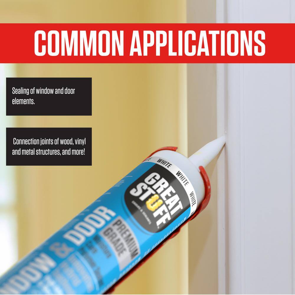 GREAT STUFF 10.1 fl. oz. Gray Premium Window and Door Hybrid Polymer Sealant (2-Pack) 99DOOR3038X02