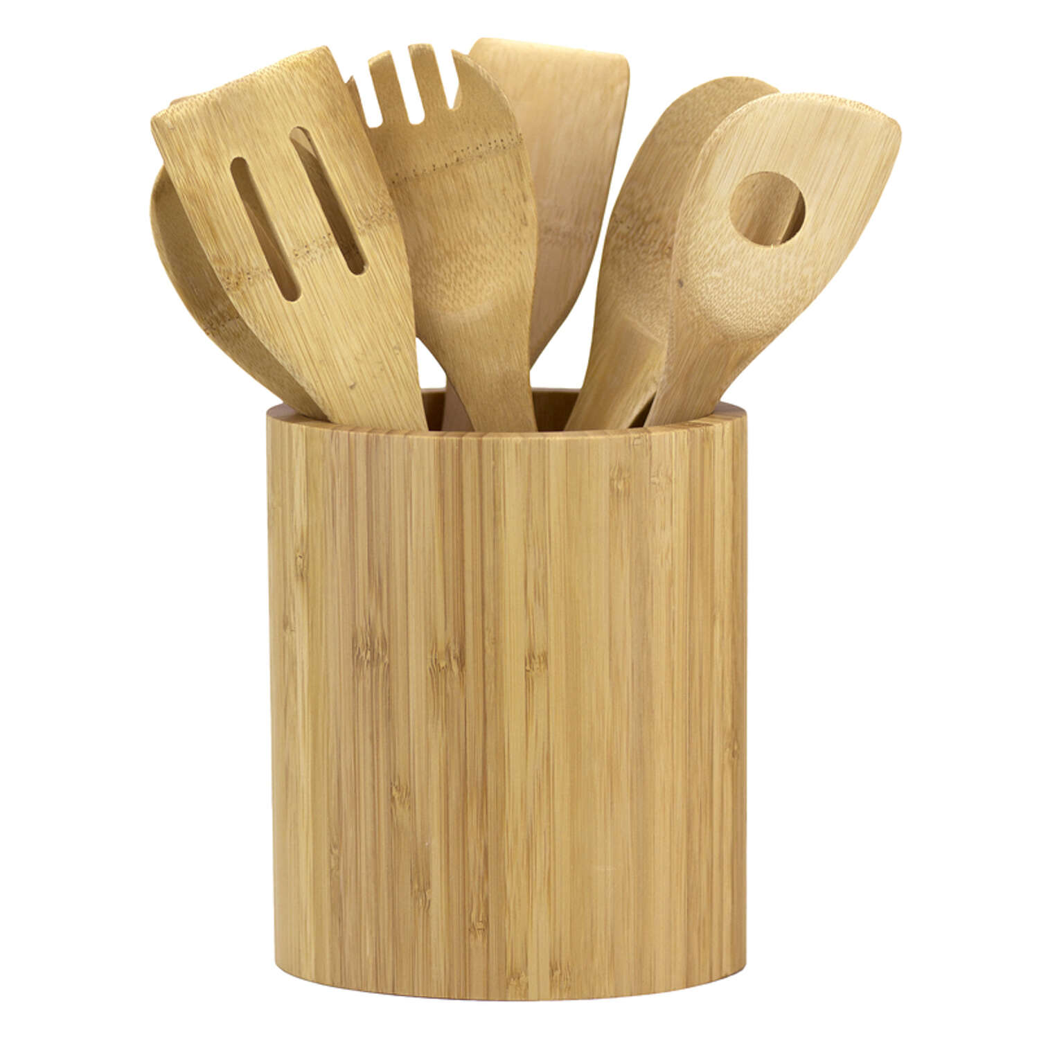 Totally Bamboo 7 in. H X 4 in. W X 6 in. D Brown Utensil Holder