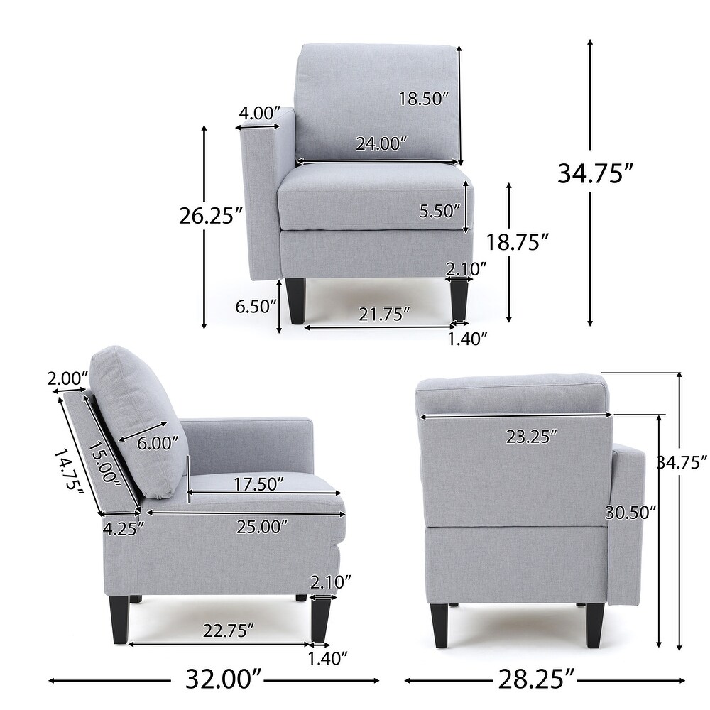 Zahra 6 piece Sofa Sectional with Ottoman by Christopher Knight Home