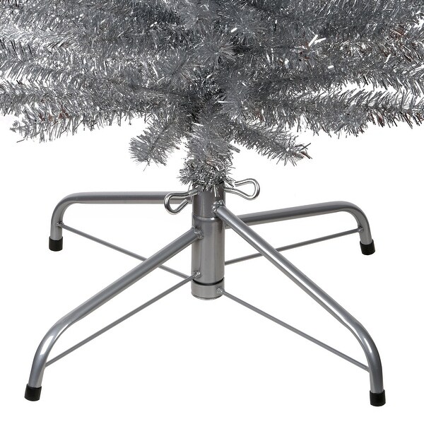 National Tree Company 6 ft. Silver Tinsel ree