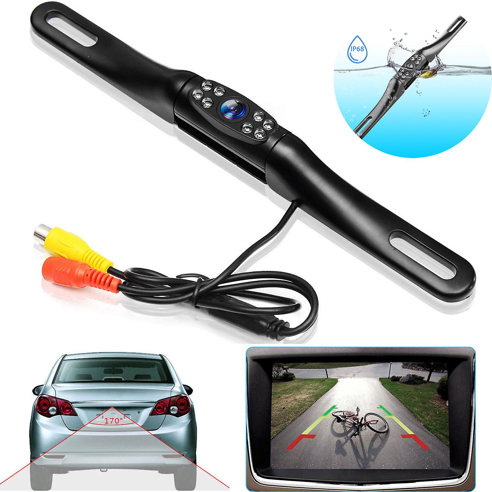 License Plate Frame Backup Camera Car Rear View Camera With 8 Bright Leds 170wide Viewing Angle Night Vision Waterproof Car Parking Reverse Camera