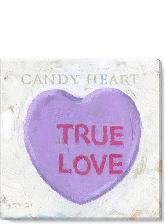 Sullivans Darren Gygi Purple Candy Heart Canvas Museum Quality Giclee Print Gallery Wrapped Handcrafted In Usa