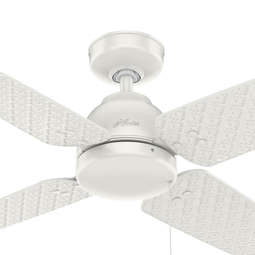 Hunter Sunnyvale 52 in IndoorOutdoor Fresh White Ceiling Fan