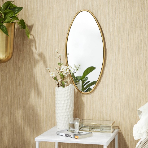 Wood Wall Mirror With Varying Shapes Set Of 4 Gold Cosmoliving By Cosmopolitan