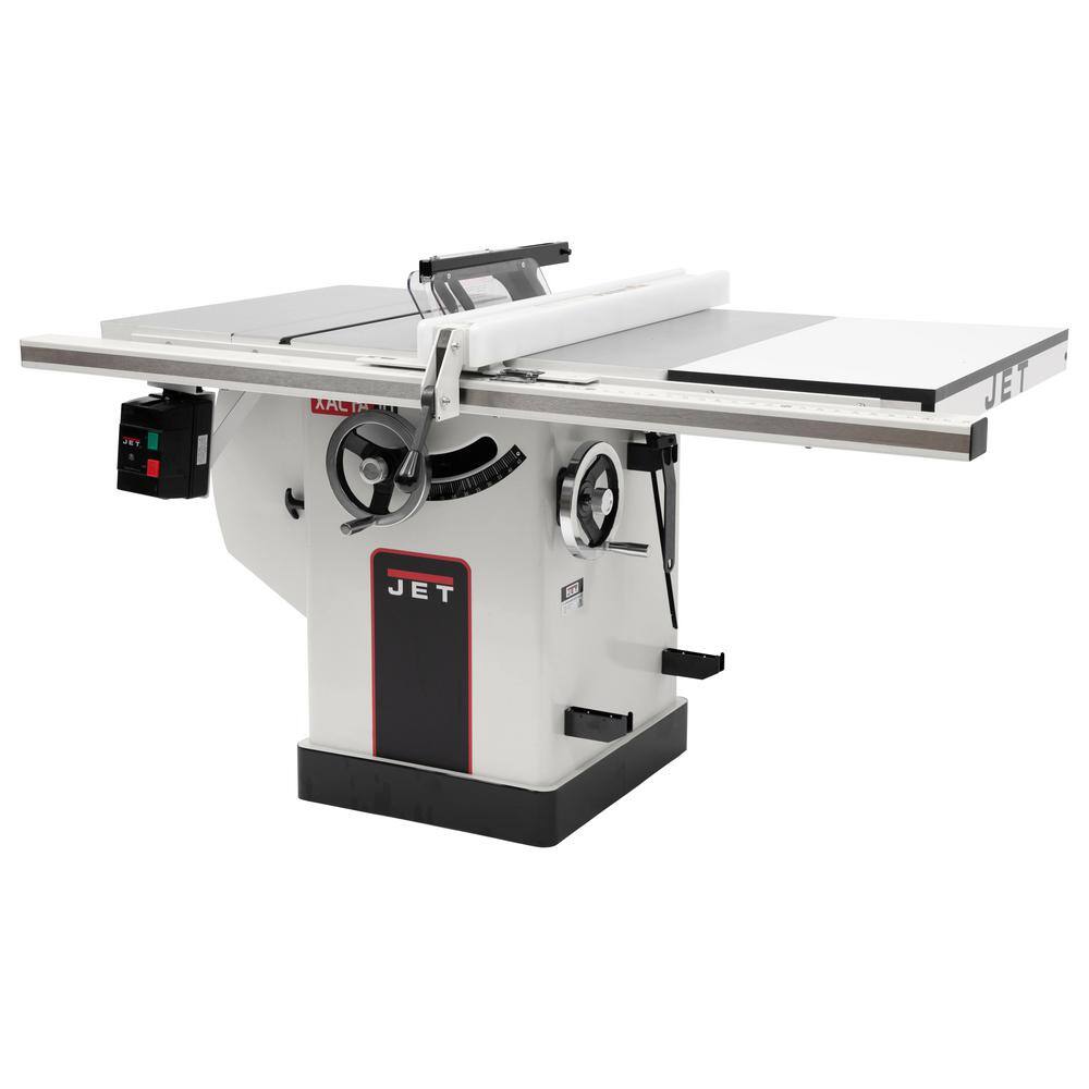 Jet 5 HP 10 in. Deluxe XACTA SAW Table Saw with 30 in. Fence Cast Iron Wings and Riving Knife 230-Volt 708676PK