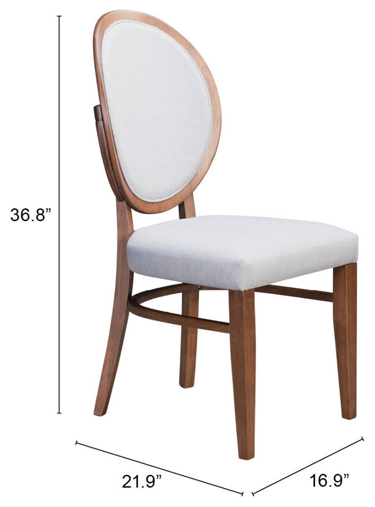 Regents Dining Chair  Set of 2  Walnut and Light Gray   Transitional   Dining Chairs   by HedgeApple  Houzz