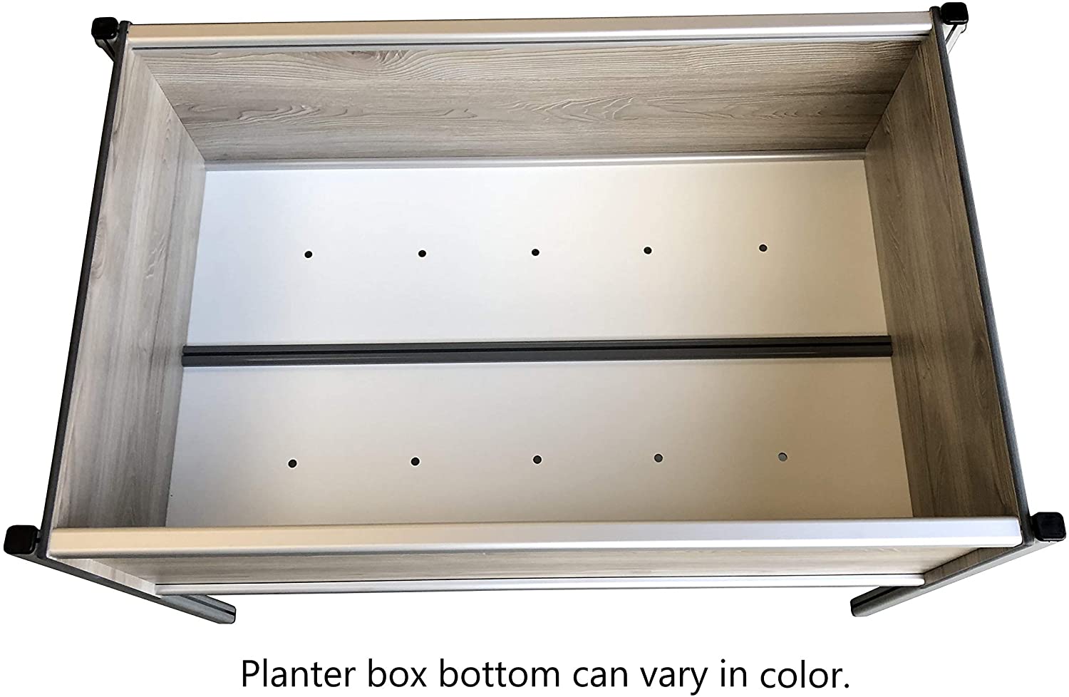 Foreman Raised Garden Bed 36”Lx24”Wx27”H Premium HPL Plastic Wood Grain Aluminum Legs with Lockable Wheels Elevated Planter Box for Backyard Patio Balcony, Callisto