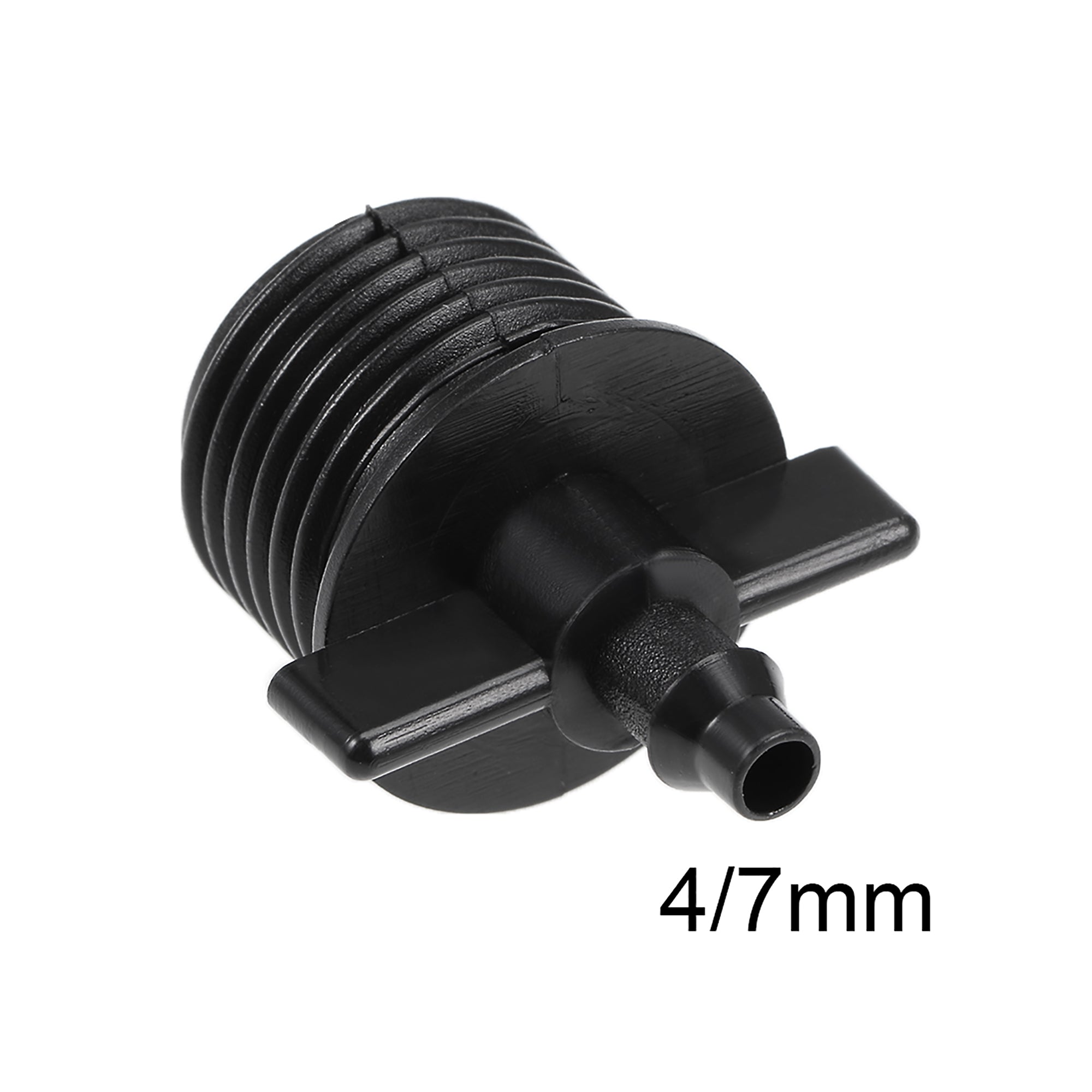 Barb Drip Pipe Connector 1/2BSPF Thread 4/7mm Hose Fitting for Garden Agricultural Irrigation System， Plastic 4pc