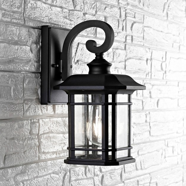 Lolia Outdoor Wall Lantern Black Safavieh