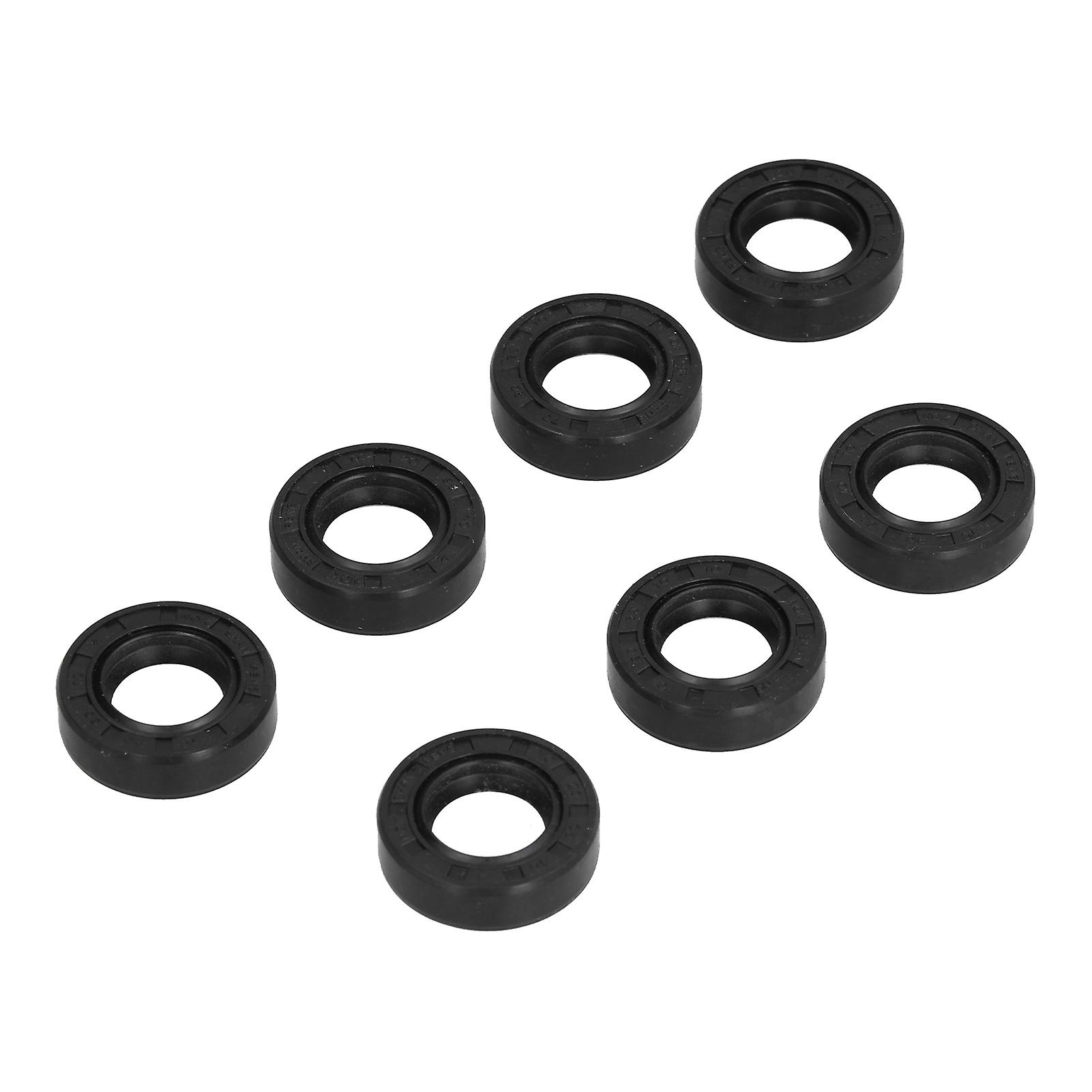 7pcs Oil Seal Skeleton Nbr Shaft Oil Sealing Ring For Engine Camshaft Rear Axle Sealed