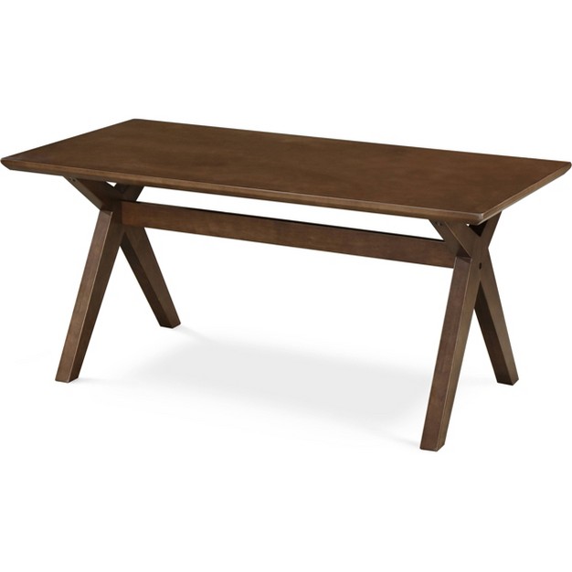 Lukas Wood Coffee Table Brown Adore Decor