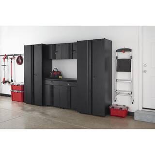 Husky 6-Piece Regular Duty Welded Steel Garage Storage System in Black (109 in. W x 75 in. H x 19 in. D) GS10806-2W