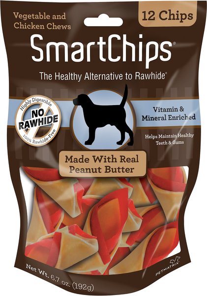 SmartBones SmartChips Peanut Butter Chews Dog Treats