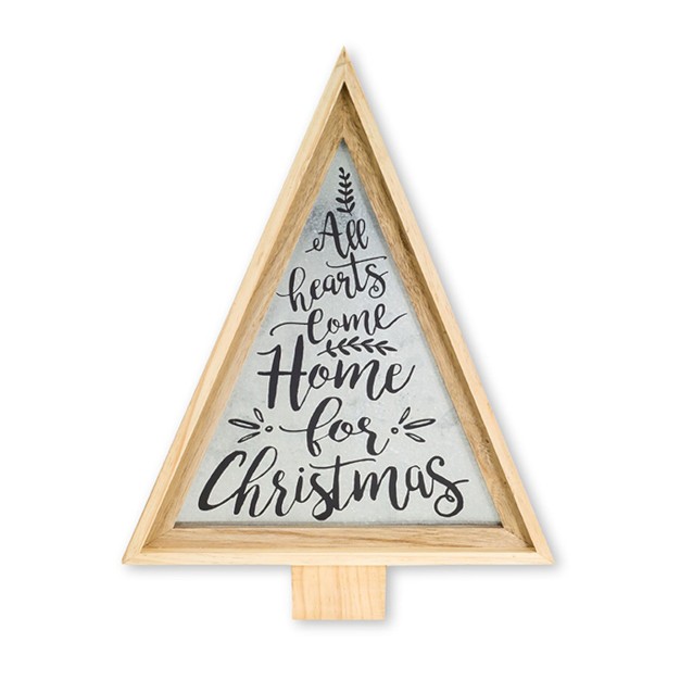 Gray And Beige Triangular Christmas Tree Wall Decor