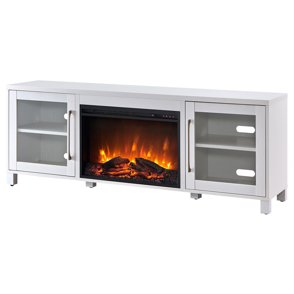 Quincy TV Stand with Fireplace Insert