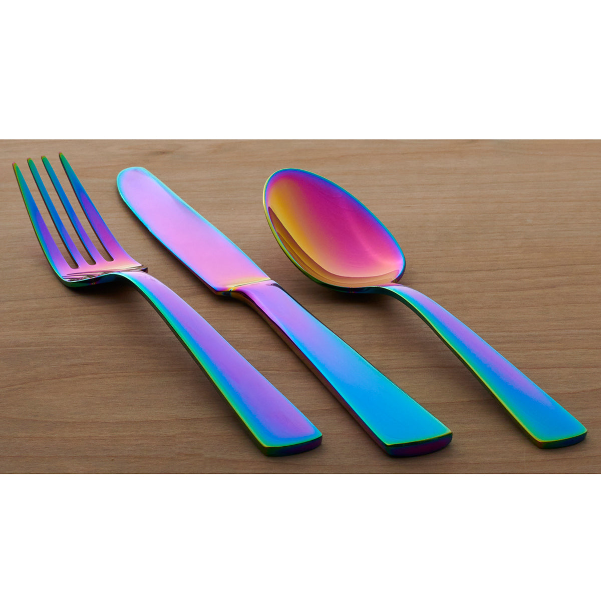 Aptitude Rainbow 23 Piece Everyday Flatware Set