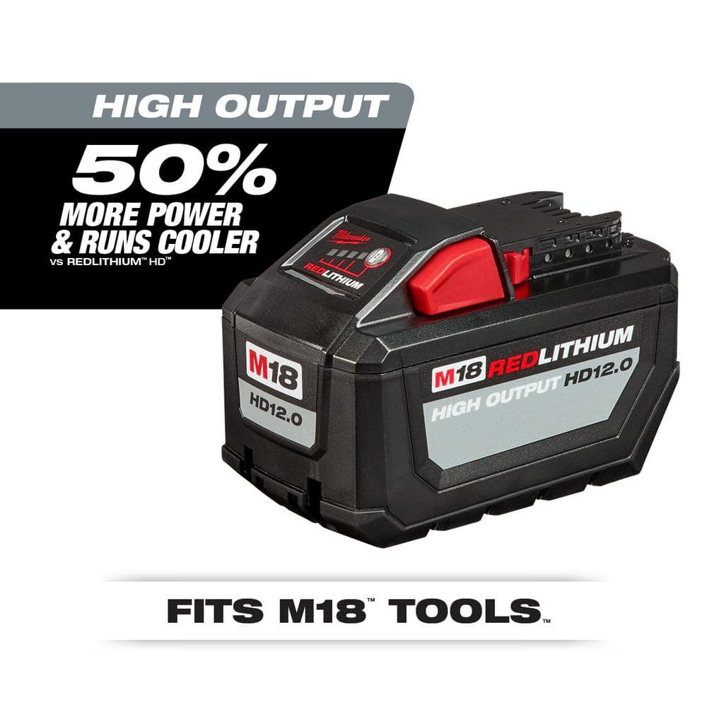 Milwaukee M18 18-Volt Lithium-Ion High Output 12.0Ah Battery Pack (2-Battery) 48-11-1812-48-11-1812