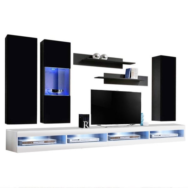 Fly EF5 34TV Wall Mounted Floating Modern Entertainment Center