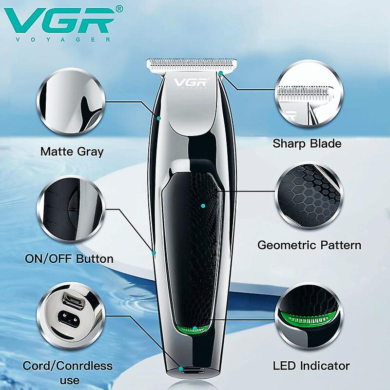 Vgr 030 Electric Hair Clipper Usb Charging Cordless Clipper Trimmer Led Display Waterproof