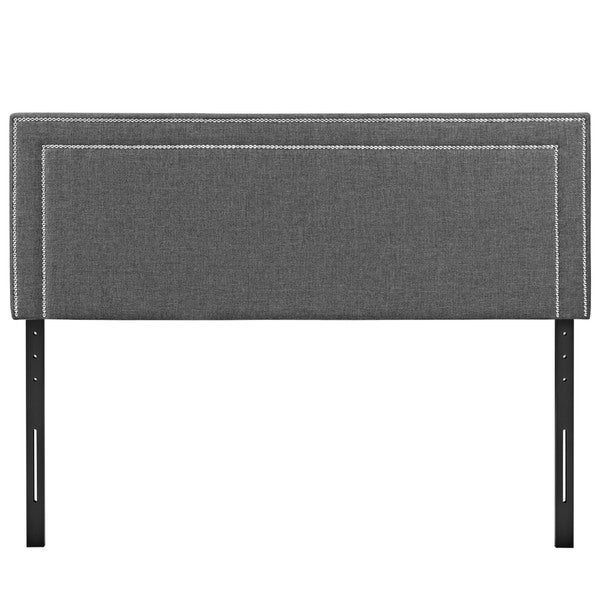 Modway Jessamine Grey Polyester/Solid Wood Full-size Upholstered Headboard - - 12654244