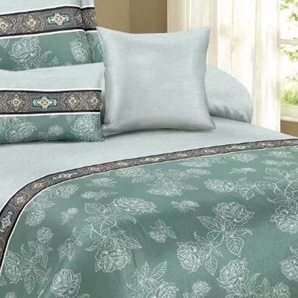 Shatex Bedding Comforter Set 3 Piece Textured Pattern Floral