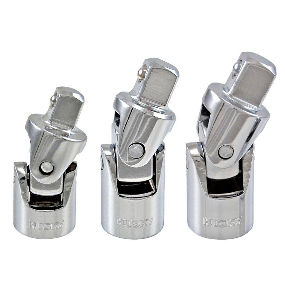 Husky 14 38 and 12 in. Universal Joint Set (3-Piece) HUNIV3PC