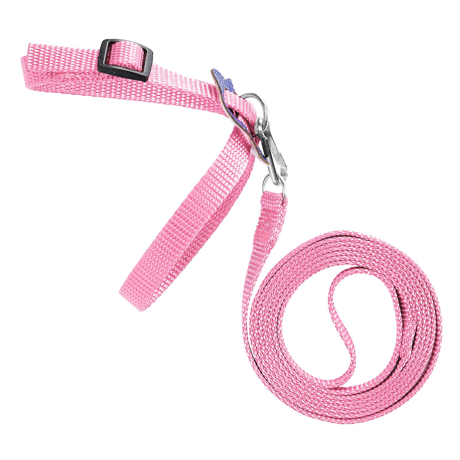 Bird Harness Parrot Leash Adjustable Birds Nylon Antibite Rope For Outdoor Training(rose )