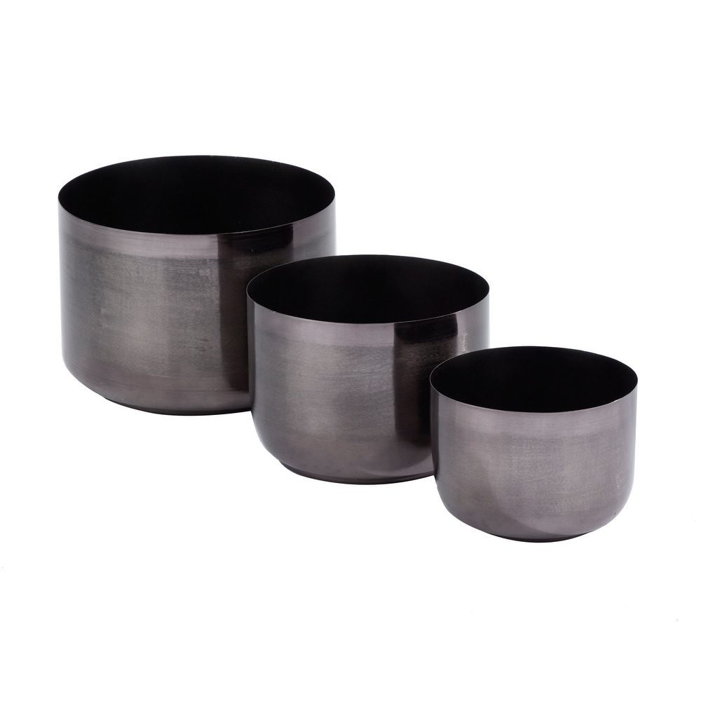 CosmoLiving by Cosmopolitan Metal Modern Planter (Set of 3)   S/3 9\